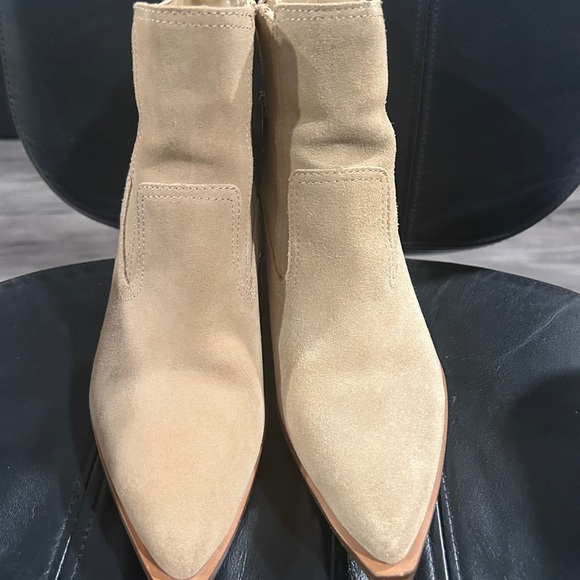 Vince Camuto Shoes - Vince Camuto Beige Suede Ankle Booties